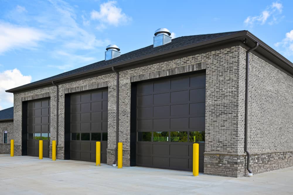 3 bay commercial garage doors